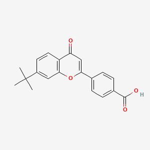 4-(7-tert-Butyl-4-oxo-4H-1-benzopyran-2-yl)benzoic acid