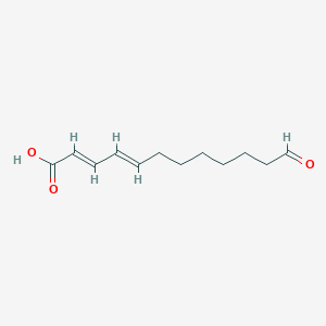 molecular formula C12H18O3 B14307529 Dodecadienoic acid, 12-oxo- CAS No. 111937-68-9