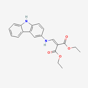 molecular formula C20H20N2O4 B14307532 Diethyl {[(9H-carbazol-3-yl)amino]methylidene}propanedioate CAS No. 114476-29-8