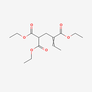 molecular formula C14H22O6 B14307536 Triethyl pent-3-ene-1,1,3-tricarboxylate CAS No. 111833-63-7