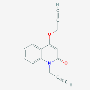 molecular formula C15H11NO2 B14307543 1-(Prop-2-yn-1-yl)-4-[(prop-2-yn-1-yl)oxy]quinolin-2(1H)-one CAS No. 112476-54-7