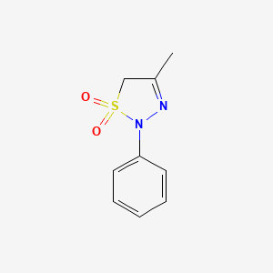 molecular formula C9H10N2O2S B14307615 1,2,3-Thiadiazole, 2,5-dihydro-4-methyl-2-phenyl-, 1,1-dioxide CAS No. 115271-81-3