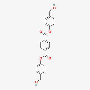 molecular formula C22H18O6 B14307653 Bis[4-(hydroxymethyl)phenyl] benzene-1,4-dicarboxylate CAS No. 115218-91-2