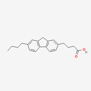 molecular formula C21H24O2 B14307675 4-(7-Butyl-9H-fluoren-2-YL)butanoic acid CAS No. 116996-80-6