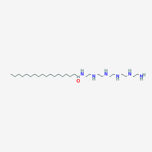 molecular formula C28H62N6O B14307686 N-(14-Amino-3,6,9,12-tetraazatetradecan-1-YL)octadecanamide CAS No. 112538-07-5