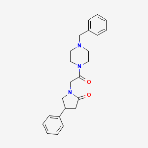 molecular formula C23H27N3O2 B14307695 1-[2-(4-Benzylpiperazin-1-yl)-2-oxoethyl]-4-phenylpyrrolidin-2-one CAS No. 113932-91-5