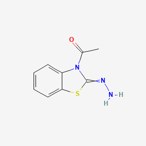 molecular formula C9H9N3OS B14307696 1-(2-Hydrazinylidene-1,3-benzothiazol-3(2H)-yl)ethan-1-one CAS No. 110226-87-4