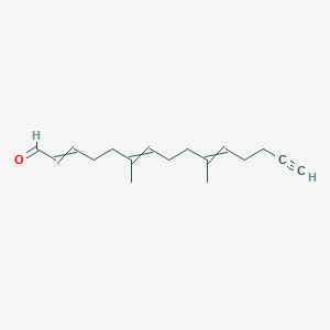 molecular formula C17H24O B14307704 6,10-Dimethylpentadeca-2,6,10-trien-14-ynal CAS No. 112515-82-9