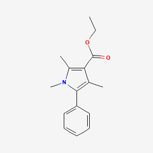 molecular formula C16H19NO2 B14307742 Ethyl 1,2,4-trimethyl-5-phenyl-1H-pyrrole-3-carboxylate CAS No. 113859-95-3