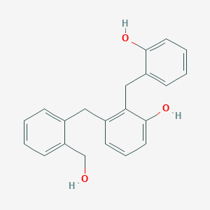 molecular formula C21H20O3 B14307751 3-{[2-(Hydroxymethyl)phenyl]methyl}-2-[(2-hydroxyphenyl)methyl]phenol CAS No. 116057-44-4