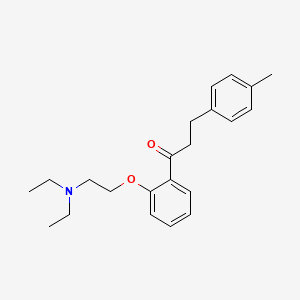 molecular formula C22H29NO2 B14307794 1-Propanone, 1-[2-[2-(diethylamino)ethoxy]phenyl]-3-(4-methylphenyl)- CAS No. 111896-88-9