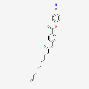 molecular formula C25H27NO4 B14307821 4-Cyanophenyl 4-[(undec-10-enoyl)oxy]benzoate CAS No. 110017-99-7