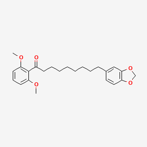 9-(2H-1,3-Benzodioxol-5-YL)-1-(2,6-dimethoxyphenyl)nonan-1-one