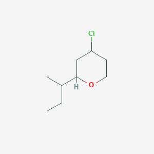 molecular formula C9H17ClO B14307843 2-(Butan-2-yl)-4-chlorooxane CAS No. 111268-71-4