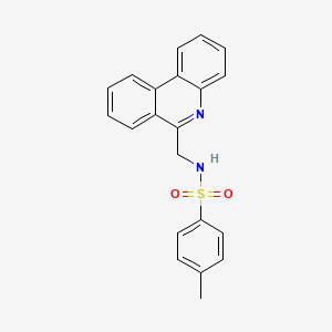 molecular formula C21H18N2O2S B14307845 4-Methyl-N-[(phenanthridin-6-YL)methyl]benzene-1-sulfonamide CAS No. 113518-45-9