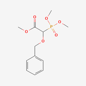 molecular formula C12H17O6P B14307864 Methyl (benzyloxy)(dimethoxyphosphoryl)acetate CAS No. 116087-97-9