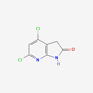 molecular formula C7H4Cl2N2O B1430791 4,6-Dichloro-1H-pyrrolo[2,3-b]pyridin-2(3H)-one CAS No. 1190322-13-4