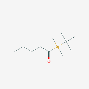 molecular formula C11H24OSi B14307934 Silane, (1,1-dimethylethyl)dimethyl(1-oxopentyl)- CAS No. 111351-65-6