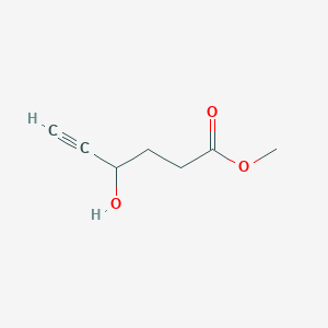 molecular formula C7H10O3 B14307955 Methyl 4-hydroxyhex-5-ynoate CAS No. 118800-10-5