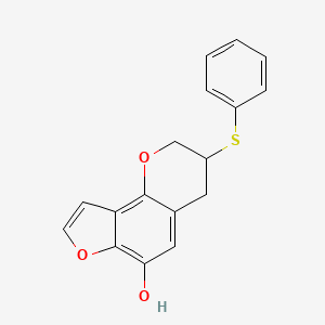 3-(Phenylsulfanyl)-3,4-dihydro-2H-furo[2,3-h][1]benzopyran-6-ol