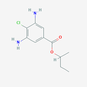 molecular formula C11H15ClN2O2 B14308000 Butan-2-yl 3,5-diamino-4-chlorobenzoate CAS No. 112766-91-3