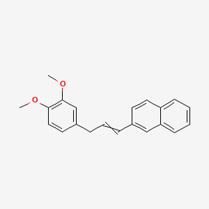 molecular formula C21H20O2 B14308024 2-[3-(3,4-Dimethoxyphenyl)prop-1-en-1-yl]naphthalene CAS No. 113929-40-1