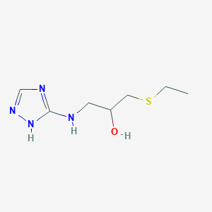 molecular formula C7H14N4OS B14308052 1-(Ethylsulfanyl)-3-[(1H-1,2,4-triazol-5-yl)amino]propan-2-ol CAS No. 112229-21-7