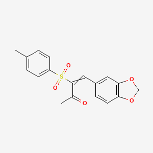 4-(2H-1,3-Benzodioxol-5-yl)-3-(4-methylbenzene-1-sulfonyl)but-3-en-2-one