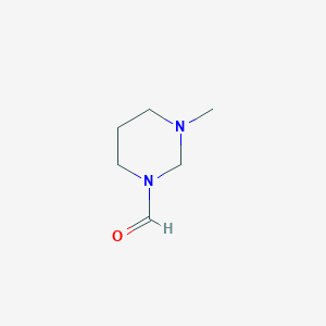 molecular formula C6H12N2O B14308079 3-Methyltetrahydropyrimidine-1(2H)-carbaldehyde CAS No. 111280-64-9