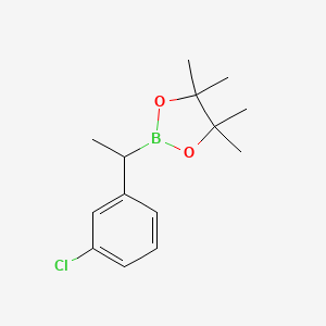 molecular formula C14H20BClO2 B1430809 2-(1-(3-Chlorophenyl)ethyl)-4,4,5,5-tetramethyl-1,3,2-dioxaborolane CAS No. 1138077-59-4
