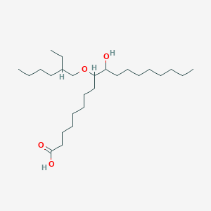 molecular formula C26H52O4 B14308101 9-[(2-Ethylhexyl)oxy]-10-hydroxyoctadecanoic acid CAS No. 113738-39-9