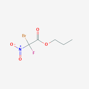 molecular formula C5H7BrFNO4 B14308102 Propyl bromo(fluoro)nitroacetate CAS No. 113851-86-8