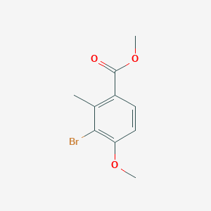 molecular formula C10H11BrO3 B1430814 Methyl 3-bromo-4-methoxy-2-methylbenzoate CAS No. 1427501-73-2