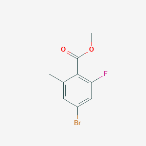 molecular formula C9H8BrFO2 B1430815 Methyl 4-bromo-2-fluoro-6-methylbenzoate CAS No. 1427409-40-2