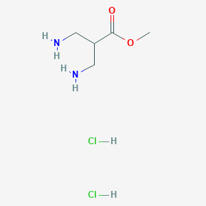 molecular formula C5H14Cl2N2O2 B1430816 Methyl 3-amino-2-(aminomethyl)propanoate dihydrochloride CAS No. 440644-06-4