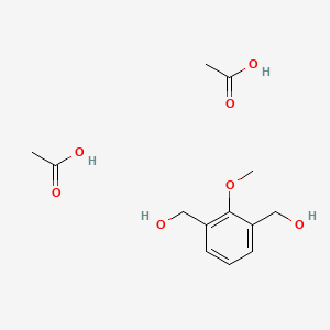 molecular formula C13H20O7 B14308163 Acetic acid;[3-(hydroxymethyl)-2-methoxyphenyl]methanol CAS No. 111635-73-5