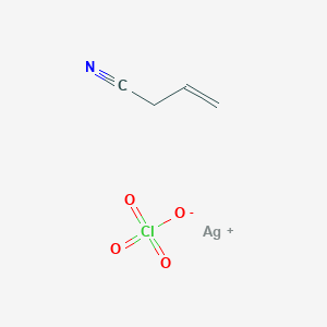 molecular formula C4H5AgClNO4 B14308190 Silver;but-3-enenitrile;perchlorate CAS No. 110197-41-6