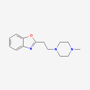 molecular formula C14H19N3O B14308199 2-[2-(4-Methylpiperazin-1-yl)ethyl]-1,3-benzoxazole CAS No. 114791-09-2