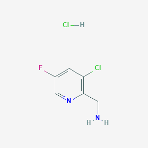 molecular formula C6H7Cl2FN2 B1430822 (3-Chloro-5-fluoropyridin-2-yl)methanamine hydrochloride CAS No. 1416714-11-8