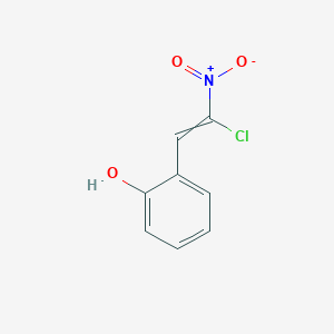 molecular formula C8H6ClNO3 B14308227 2-(2-Chloro-2-nitroethenyl)phenol CAS No. 117672-17-0