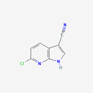molecular formula C8H4ClN3 B1430824 6-Chloro-1H-pyrrolo[2,3-b]pyridine-3-carbonitrile CAS No. 1260385-93-0