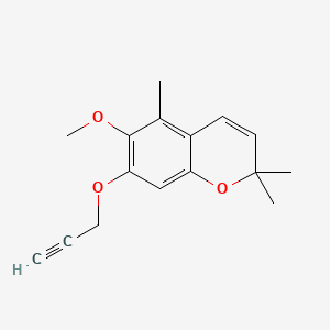 molecular formula C16H18O3 B14308244 6-Methoxy-2,2,5-trimethyl-7-prop-2-ynoxychromene CAS No. 117902-88-2