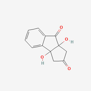 molecular formula C12H10O4 B14308248 3a,8a-Dihydroxy-1,3,3a,8a-tetrahydrocyclopenta[a]indene-2,8-dione CAS No. 114042-57-8