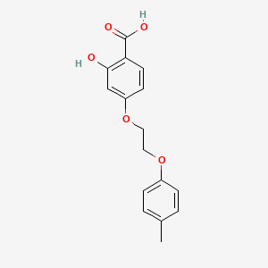 molecular formula C16H16O5 B14308249 2-Hydroxy-4-[2-(4-methylphenoxy)ethoxy]benzoic acid CAS No. 110689-82-2