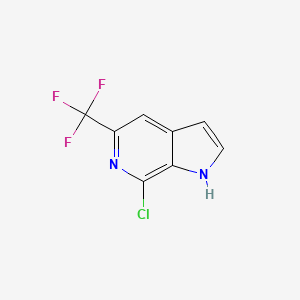 molecular formula C8H4ClF3N2 B1430825 7-Chloro-5-(trifluoromethyl)-1H-pyrrolo[2,3-C]pyridine CAS No. 945840-70-0
