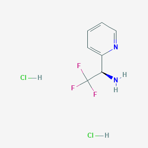 molecular formula C7H9Cl2F3N2 B1430826 (R)-2,2,2-Trifluoro-1-(pyridin-2-yl)ethanamine dihydrochloride CAS No. 1334509-87-3