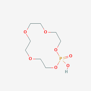 molecular formula C8H17O7P B14308276 2-Hydroxy-1,3,6,9,12-pentaoxa-2lambda~5~-phosphacyclotetradecan-2-one CAS No. 112370-99-7