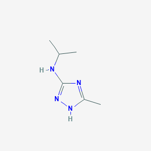 molecular formula C6H12N4 B1430828 5-methyl-N-(propan-2-yl)-4H-1,2,4-triazol-3-amine CAS No. 1803600-04-5