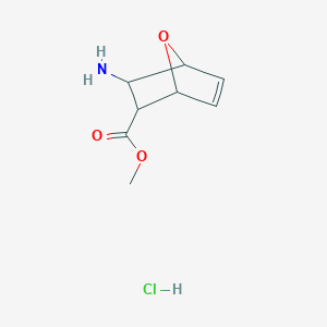 molecular formula C8H12ClNO3 B1430833 3-氨基-7-氧杂双环[2.2.1]庚-5-烯-2-甲酸甲酯盐酸盐 CAS No. 1984136-54-0