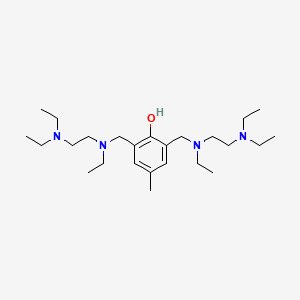 molecular formula C25H48N4O B14308341 2,6-Bis({[2-(diethylamino)ethyl](ethyl)amino}methyl)-4-methylphenol CAS No. 115717-41-4